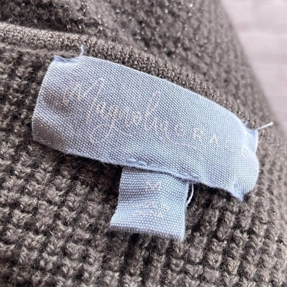 Magnolia Grace M Stitch Fix Gray Silver Shimmer Textured Knit Dillina Sweater - Picture 3 of 4